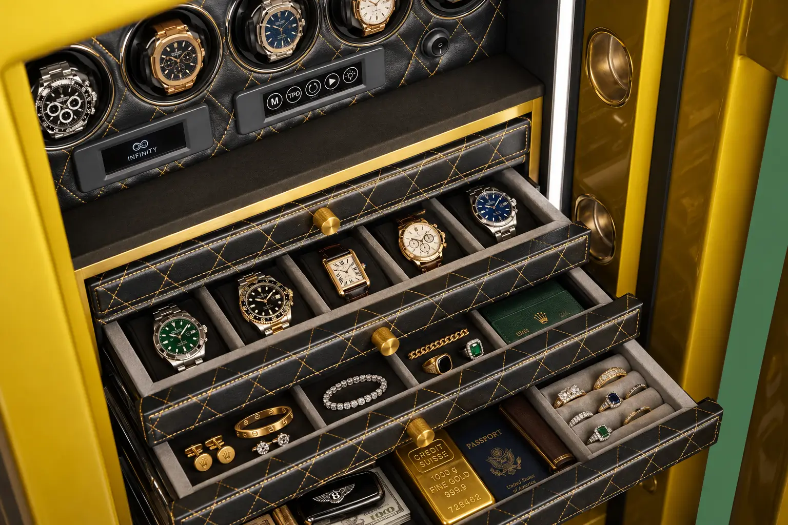 TI 100 Interior Saturn containing watches and valuables